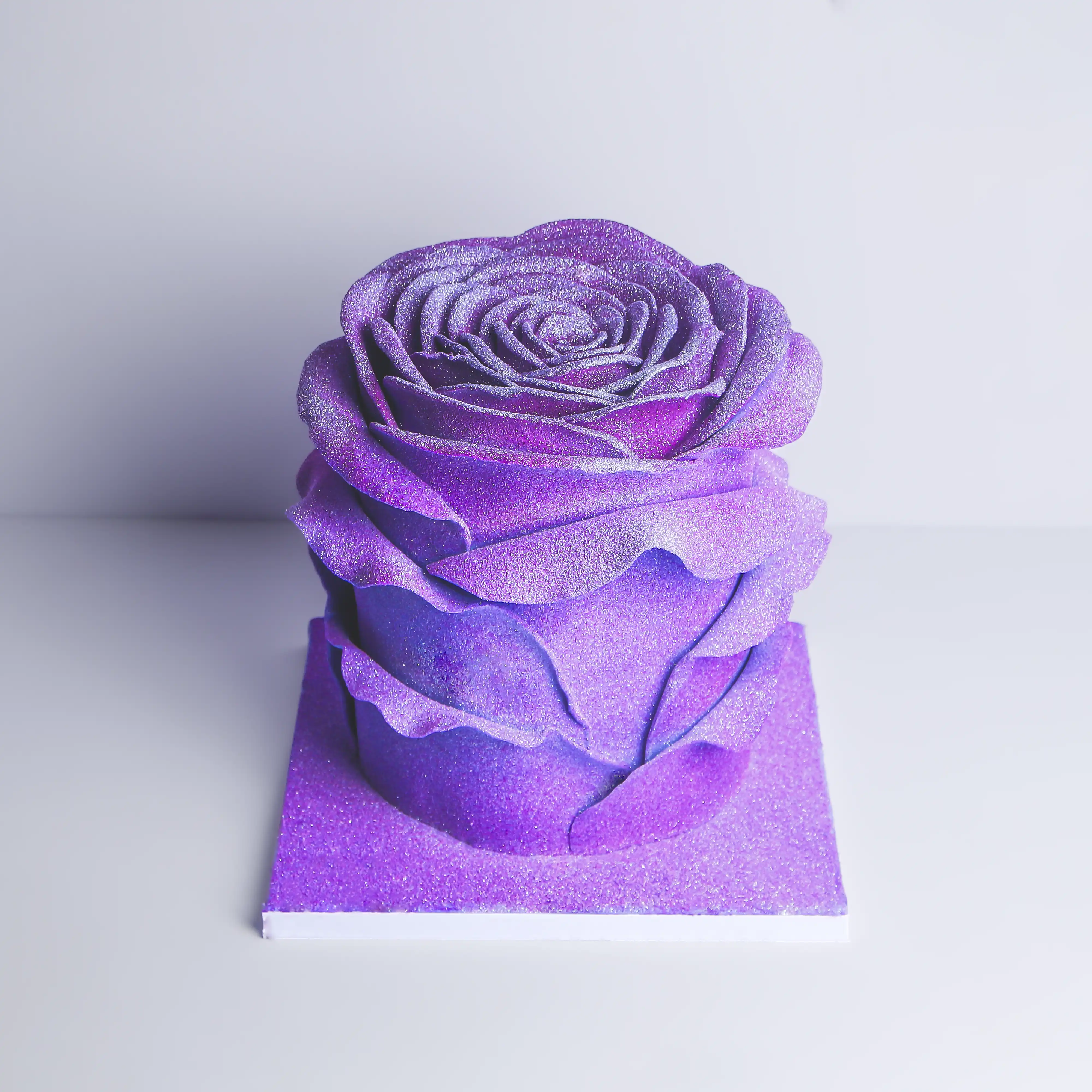 Glittery Purple Rose cake